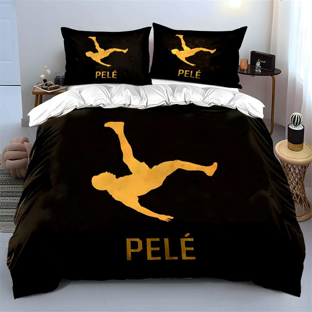 Golden bicycle kick silhouette. Bedding sets Duvet cover sets Duvet covers Pillowcases(1 * Duvet Cover 2 * Pillowcases without duvet insert)