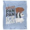 We Bare Bears Silky Grizz Supersoft Blanket