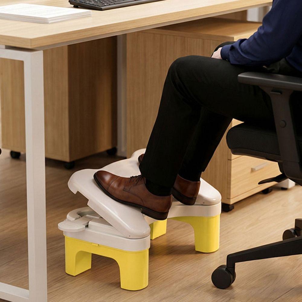 Nonslip Bottom Adjustable Footstool Ergonomic Office Desk Leg Rest Foot Stool Living Room