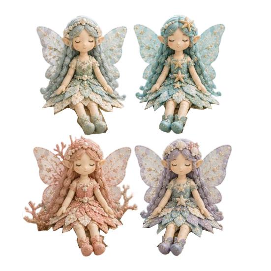 Cute Fairy Dolls Comprehensive Patchwork Kit Ring Fabric Green 30 Cm 1 Pc