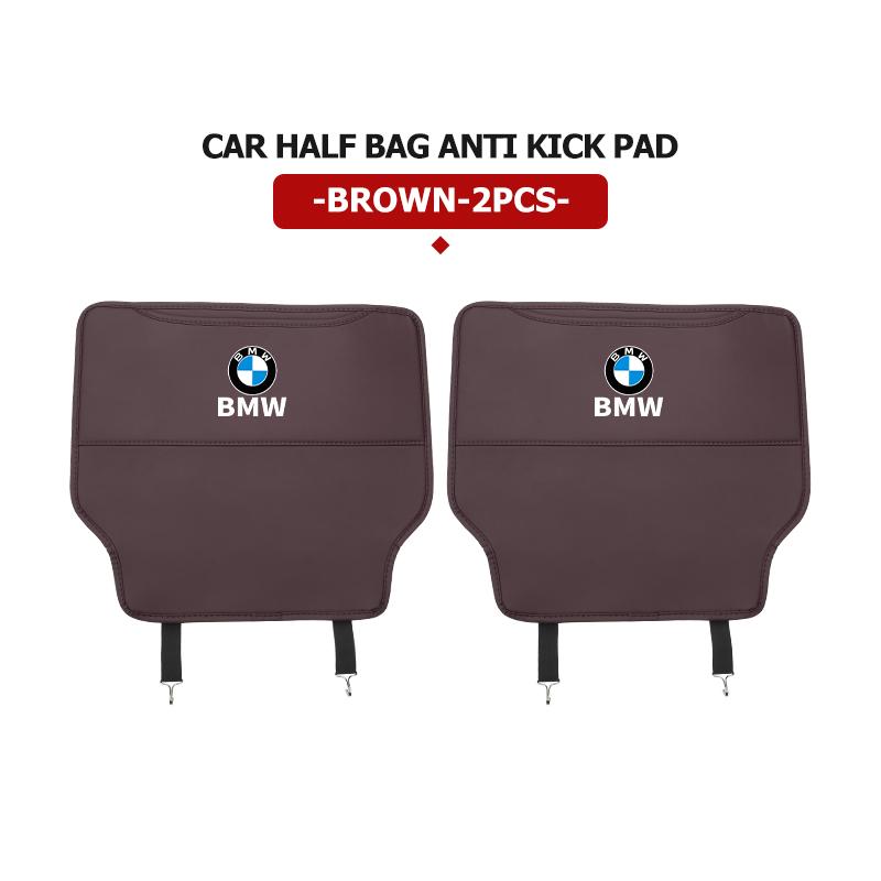 Leather Car Seat Back Protector Pad Anti Kick Mat Storage Pocket Interior Accessories For BMW X3 X5 M5 M3 E46 E90 E60 F10 E39 TE8
