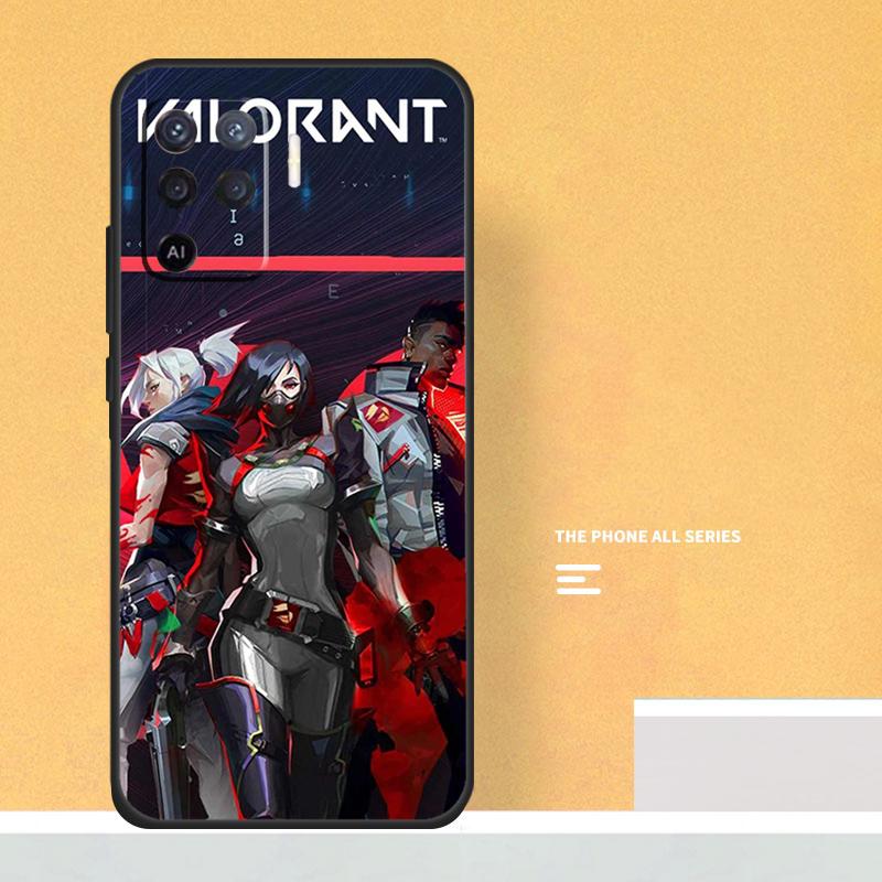 Valorant Shooting Game Case For Oppo A74 A94 A54 A15 A17 A57 A6 A5 Pro A16 A76 A96 A40 A60 A80 A18 A38 A58 A78 A98
