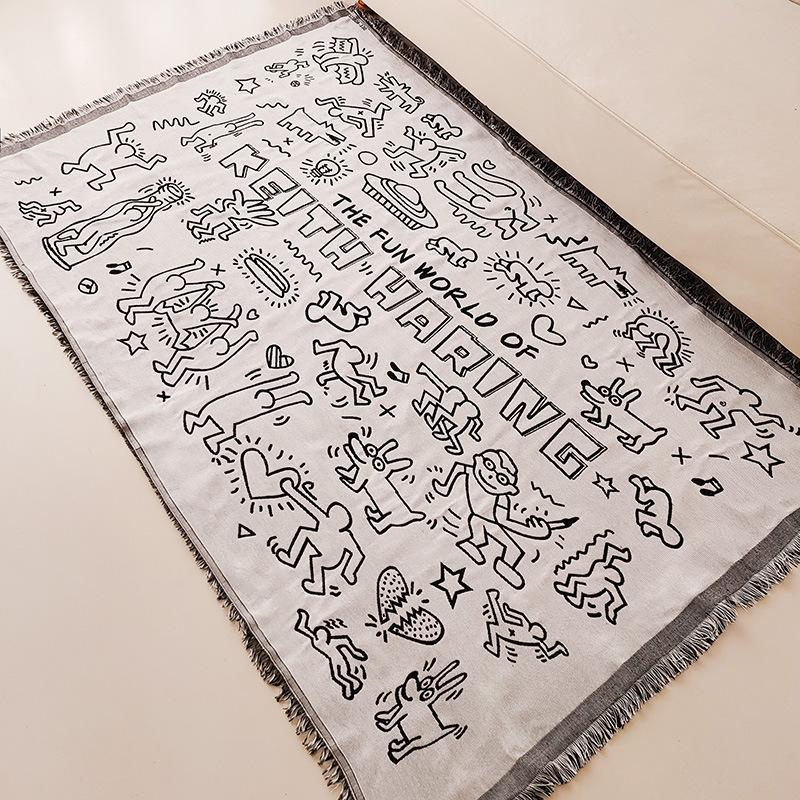 Этнический узор Скатерть для улицы - Водонепроницаемый коврик для пикника для кемпинга, пляжа, пола палатки, торговой палатки и богемного домашнего декора Накидка на стол