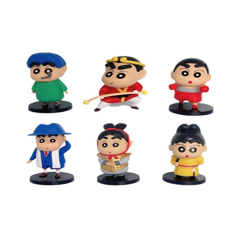 Whimsical Crayon Shinchan Desk Decor Statues In Six Designs Colorful
