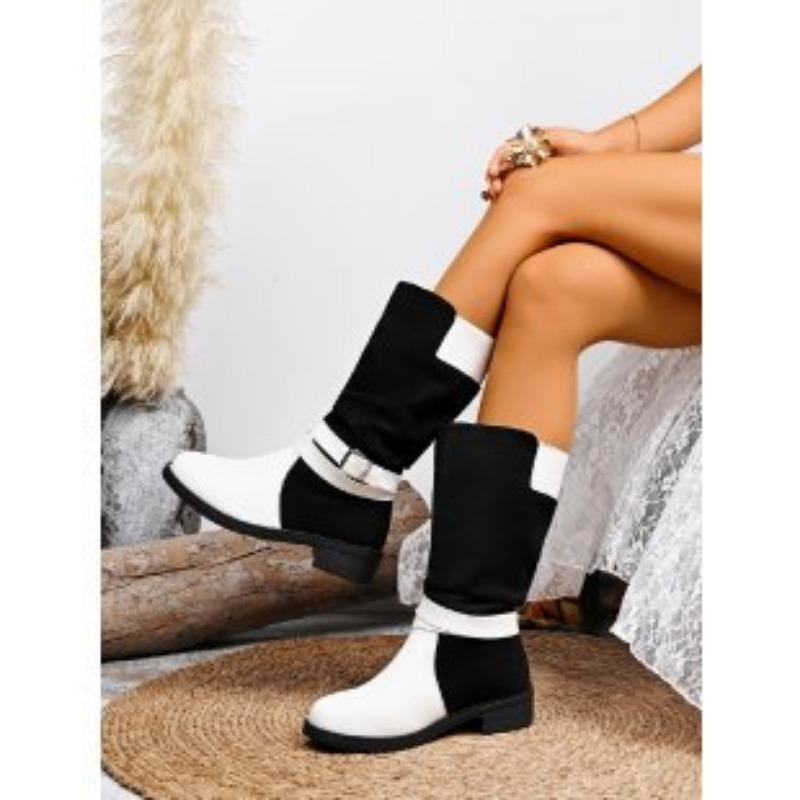 Women's Colorblocking Fashion Lightweight Comfortable Warm Thick Sole Comfortable Anti-slip Cushioning Hiking Travel Sports Casual Martin Boots