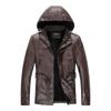Autumn and Winter New PU Leather Jacket for Men, Medium-length Top Layer Windbreaker, Men's Cowhide Windbreaker Jacket, Large Size Top for Men
