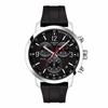 Tissot PRC 200 Chronograph Watch with Rubber Strap, Officially Imported, Men's, Black Dial, Model T1144171705700