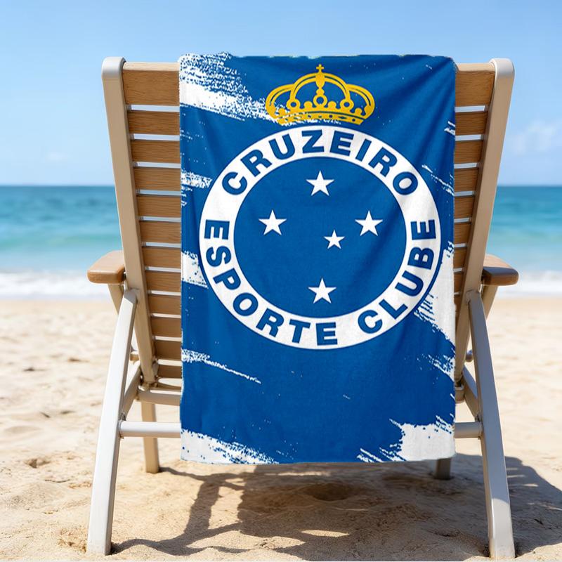 Пляжное полотенце с принтом герба Cru-zeiro Esporte Club, супермягкая микрофибра, идеальный подарок на день рождения, для бассейна, пляжа, путешествий, для семьи и друзей