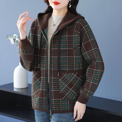 Куртка на молнии с графическим принтом, повседневная верхняя одежда с длинным рукавом и капюшоном, женская одежда