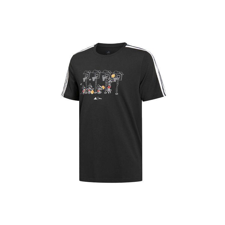 adidas X Футболки Disney Мужские Черные С Круглым Вырезом Умеренный Прямой Крой GL3085