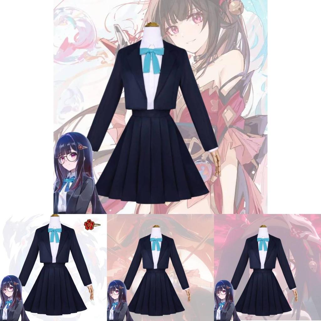 Милый костюм огненного цветка для косплея с аксессуарами и париком для игры, аниме, ролевой игры