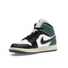 Air Jordan 1 Mid Oxidized Green Women Sneakers White Black Light-Dew FQ7818-100