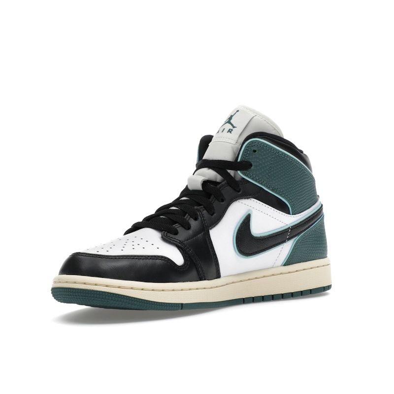 Air Jordan 1 Mid Oxidized Green Women Sneakers White Black Light-Dew FQ7818-100