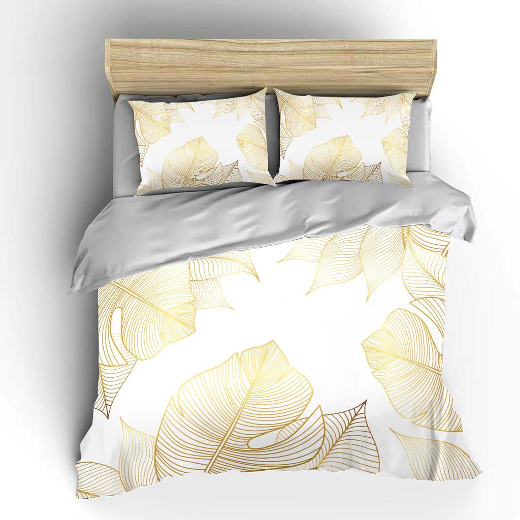 Ботанический цветок двуспальная кровать пододеяльник кровать европейские комплекты постельного белья домашний текстиль роскошные наволочки постельное белье для спальни