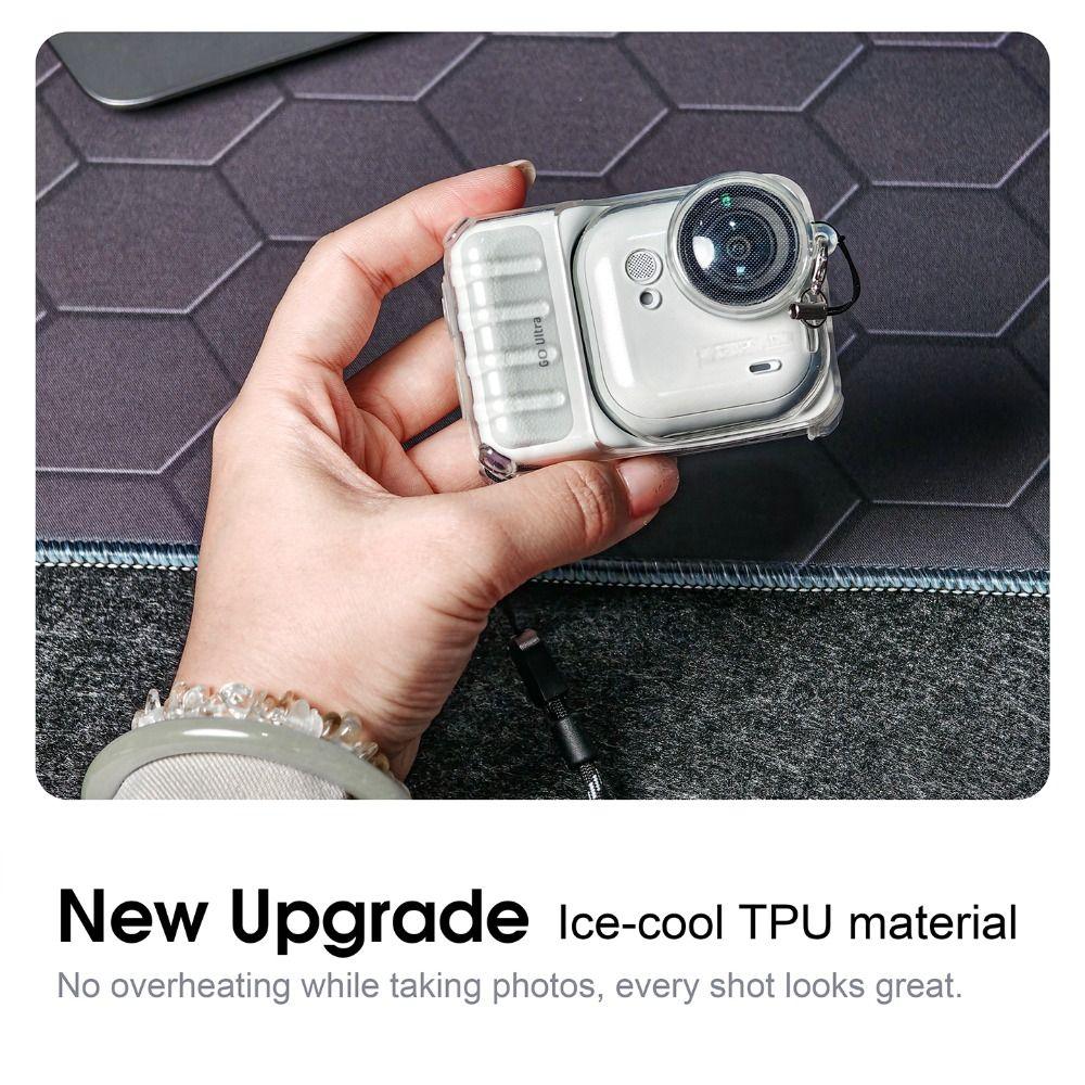 Transparent Clear Protective Case Body Cover for Insta360 Go Ultra Action Camera Accessories