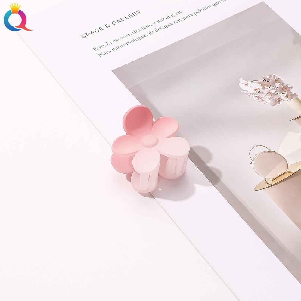 Милая заколка для волос, матовая цветная заколка с цветком, корейская заколка для волос, розовая женская заколка для волос