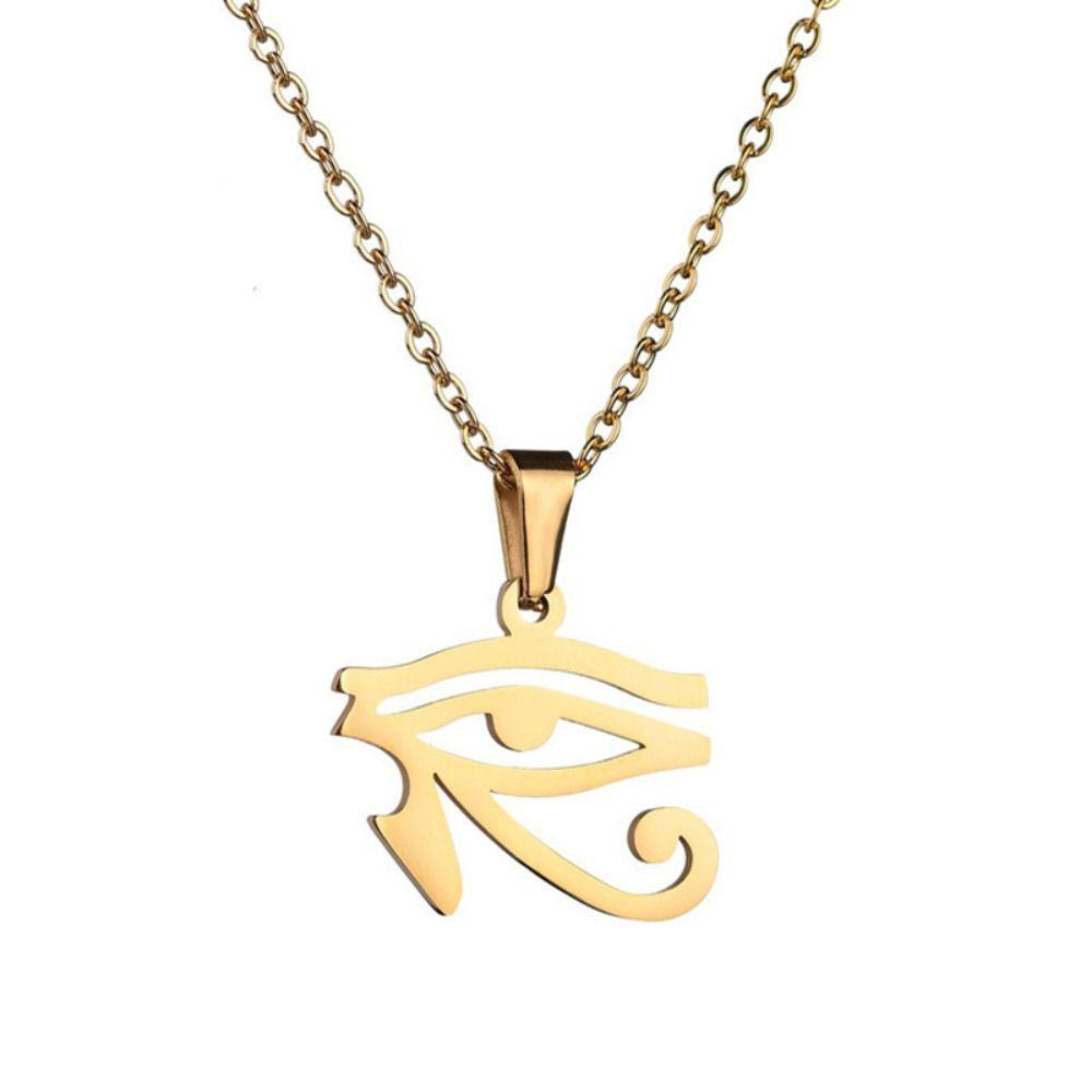 Sacred Wedjat Eye Necklace Patron Saint Women Pendant Necklace The Eye of Horus Necklace  Party