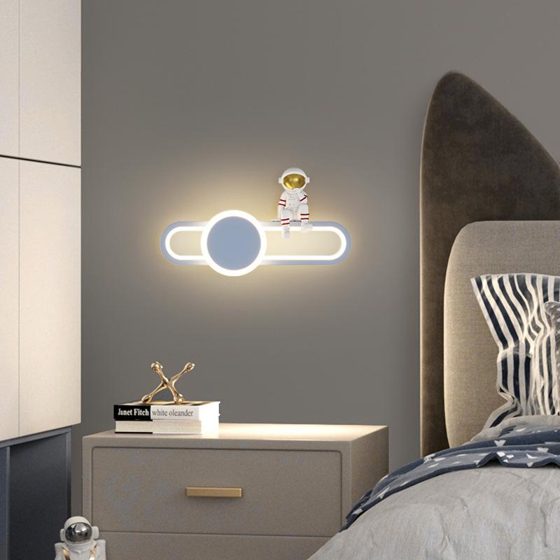 Creative Children Room LED Wall Lamp for Bedroom Bedside Study Aisle Living Modern Astronaut Wall Sconce Luster Lighting Fixture