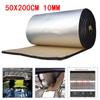 200cmx50cm 10mm Thick Aluminum Fiber Muffler Cotton Car Fender Heat Sound Deadener Insulation Mat Auto