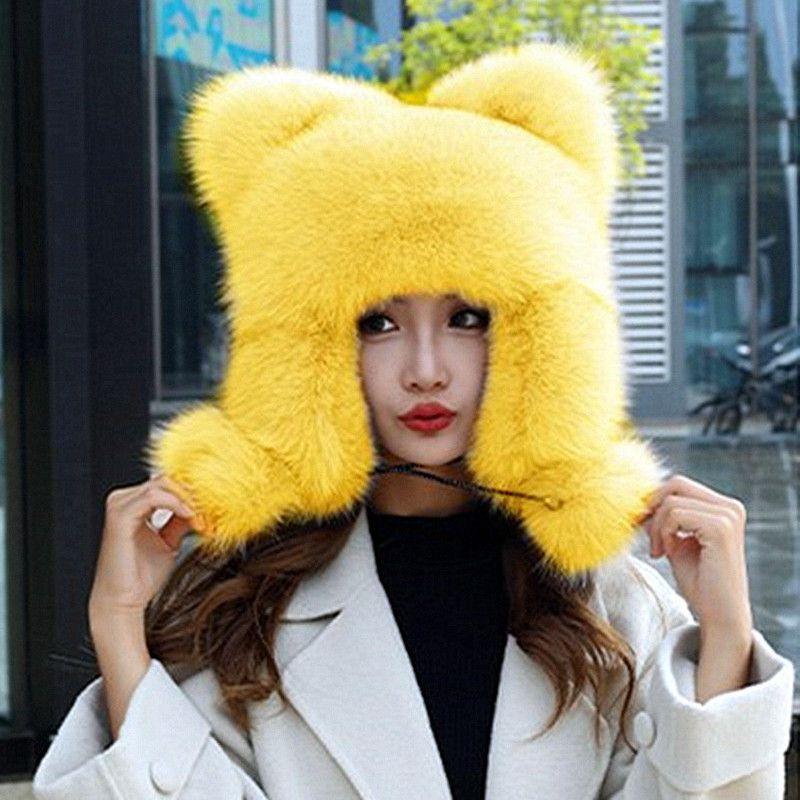 Енотовые наушники Енотовый мех Плюшевые шапки Осенние и зимние шапки для мужчин и женщин