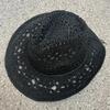 Новая винтажная летняя пляжная богемная соломенная шляпа ракушка женская мужская западная ковбойская шляпа деревянные бусины ажурная шляпа от солнца праздничная кепка