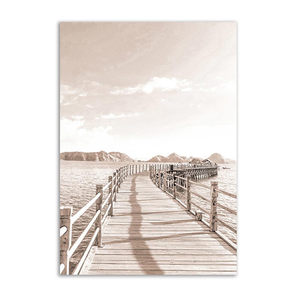 Морской пейзаж, настенный художественный постер и принты, пляжный песок, холст, картины, солнечные постеры на скандинавскую тему, настенные панно для декора гостиной