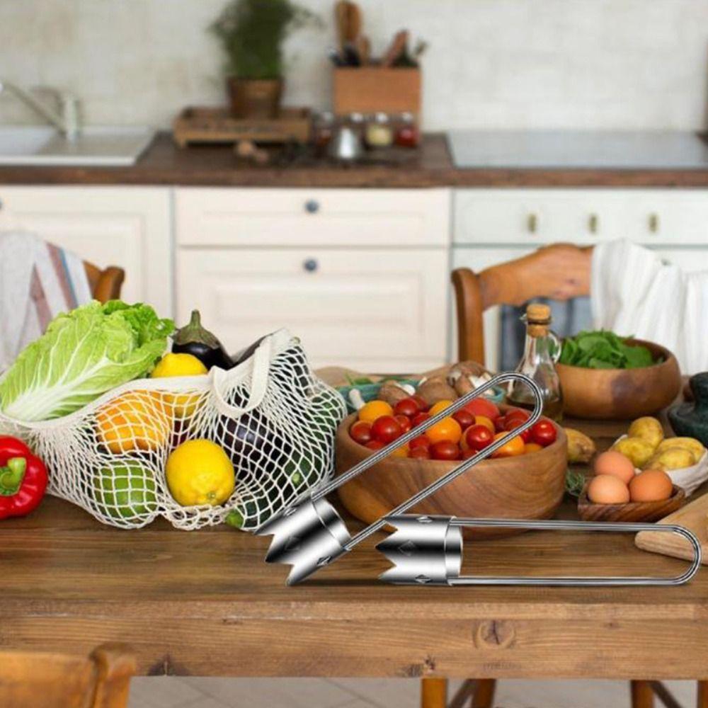 Stainless Steel Tomato Stem Corer Tool Embedded Pepper Corer Seed Remover Tool Strawberry Huller