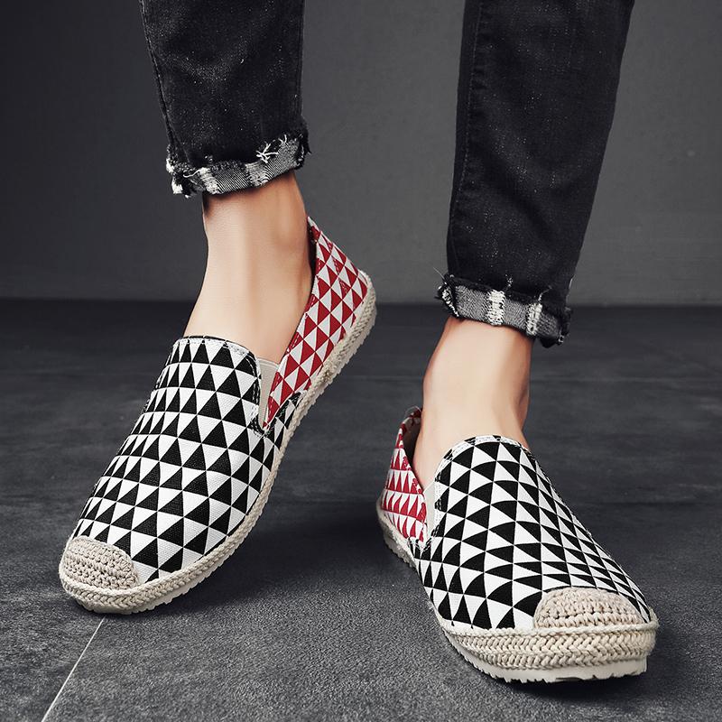 Fashion Green Slip-On Loafers Men Breathable Casual Flats Shoes Men Summer Sneakers Comfortable Fisherman Footwear Male Canvas