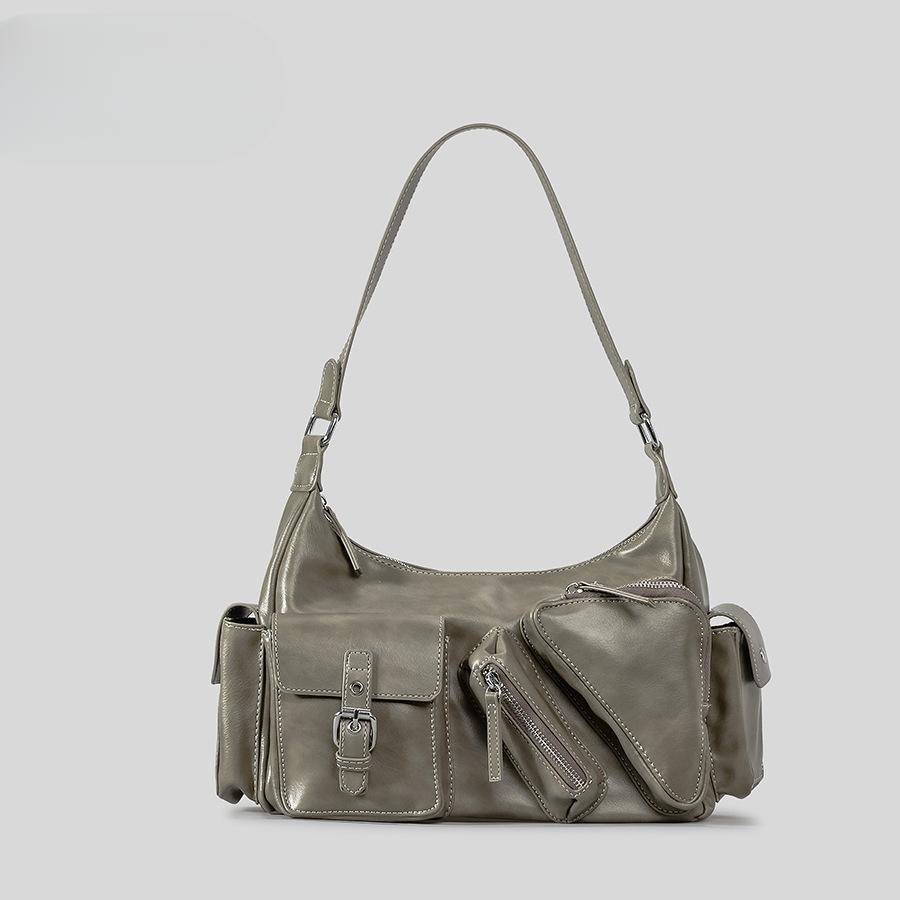 Женская байкерская сумка в стиле ретро Sweet Cool Spice Handbag Большая вместительная сумка через плечо с несколькими карманами