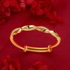 Корейская версия винтажные золотые браслеты цвета ниши дизайн витые модные аксессуары свадебные украшения J4X7