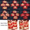4pcs/set Blessing Words Red Envelopes Snake Pattern Lucky Money Bag  Chinese New Year