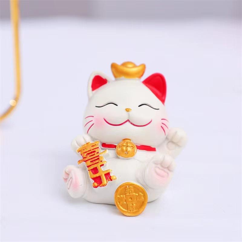 Милая подставка для мобильного телефона, украшение, милый манеки-неко из смолы, для офисного стола, милый подарок, украшение