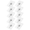 10PCS Bathroom Hook Door Back Hook Hangers Self-adhesive Wall Mounted Kitchen Bedroom Sturdy