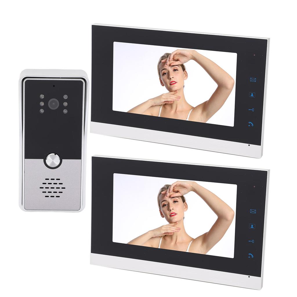 Проводная система видеодомофона для квартиры, 2 блока, 7-дюймовый сенсорный экран, видеодомофон с камерой