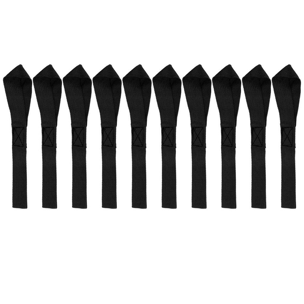 F FIERCE CYCLE Hook Strap Tie Down Straps Cargo Belt Black Nylon 10pcs for Motorcycle ATV UTV 2.5x20.5cm