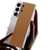 Роскошный кожаный чехол с гальваническим покрытием для Samsung Galaxy S26 S25 S24 S23 Ultra, ультратонкий, из мягкого силикона, противоударная задняя крышка