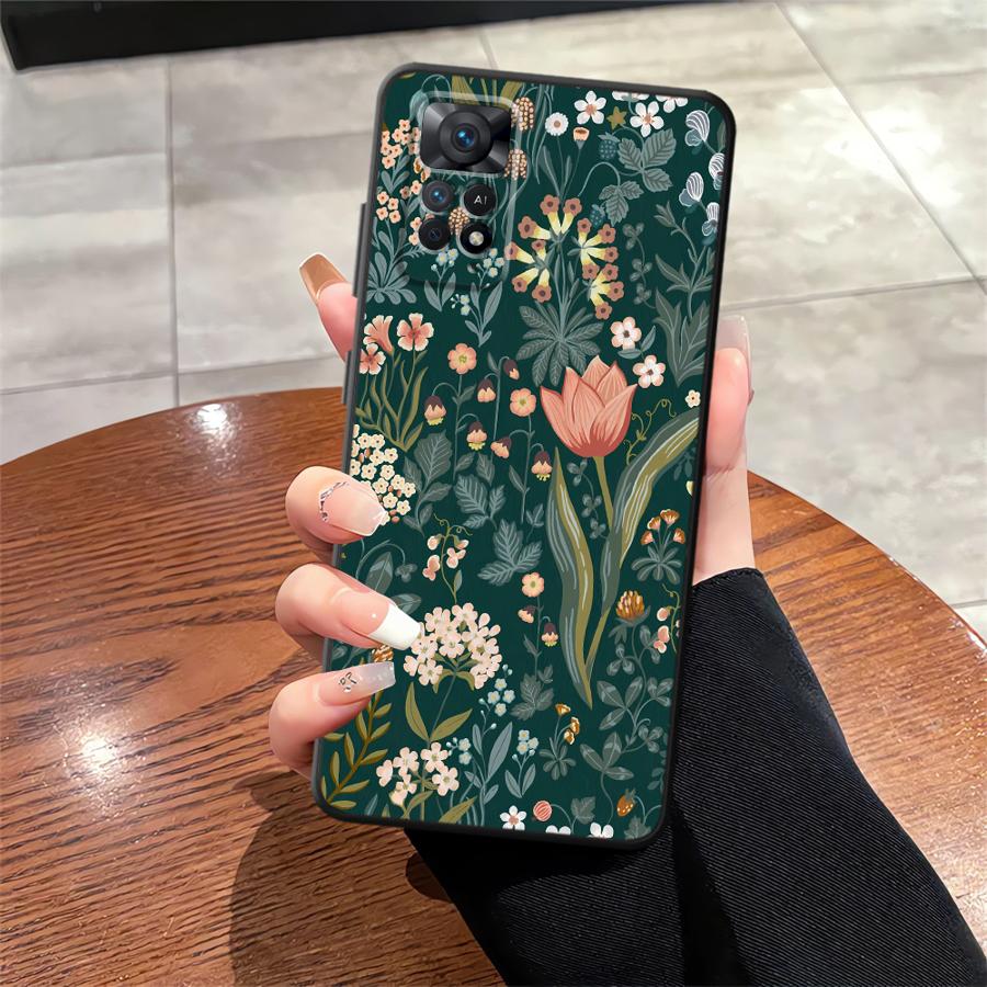 Черный Мягкий Чехол для Телефона для Xiaomi Redmi Note 12s 11s 10S 7 8 9S 13 14 Pro Plus 9 10 11 12 Pro Мультяшный Принт