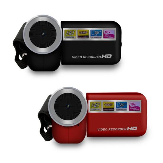 Ручная цифровая видеокамера HD-совместимая с разрешением 1080P, компактный стильный дизайн, вмещает цифровую камеру емкостью до 32 ГБ