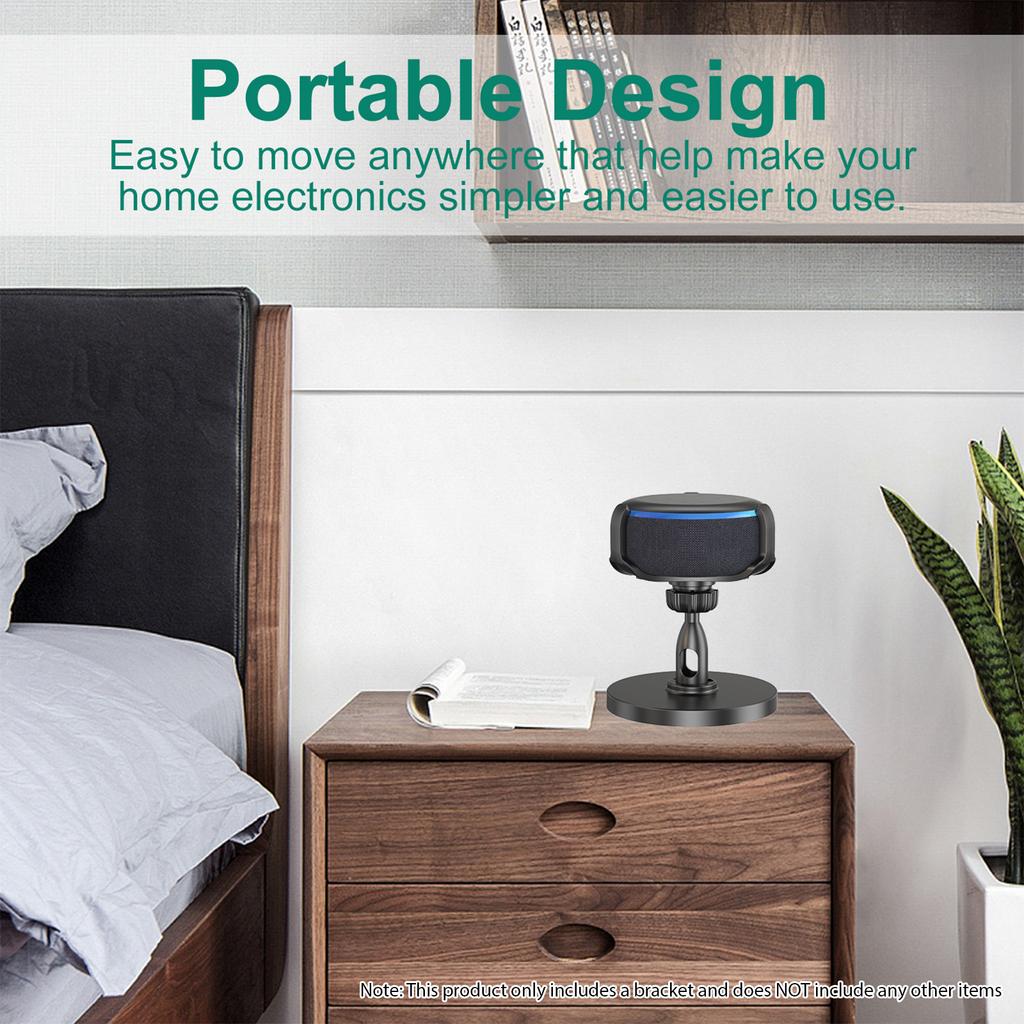 Smart Speaker Stand Suitable for Echo Dot 3rd Desktop Bracket 360 Degrees Adjustable Anti-slip