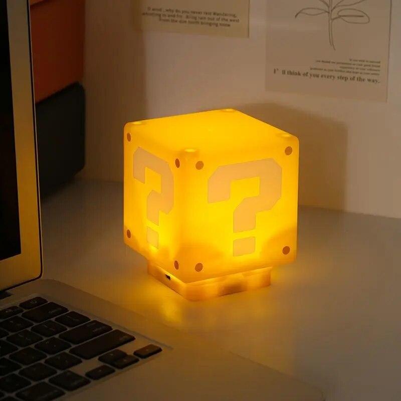 1PC LED Question Mark Brick Night Light With Music USB Charging Desk Lamp Light Birthday X-mas Gifts