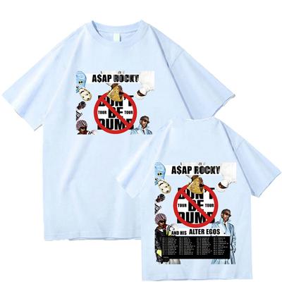 Asap Don’t Be Dumb Тур 2026 Футболки с коротким рукавом, с круглым вырезом, хлопковая одежда, Харадзюку, унисекс, хип-хоп футболка