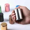 Mini Tea Can Metal Box Aluminum Alloy Portable Sealed Jar Travel Moisture-proof Solid Color Nut Candy Food Storage Container