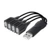 4-в-1 USB Y-разветвитель Кабель-разветвитель питания USB Кабель-разветвитель USB2.0 Male на 4 USB Female Передача данных Зарядка