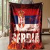 Serbia Printed Flannel Blanket Skin Friendly Warm Decorative Throw for Indoor Couch Bed Daily Use