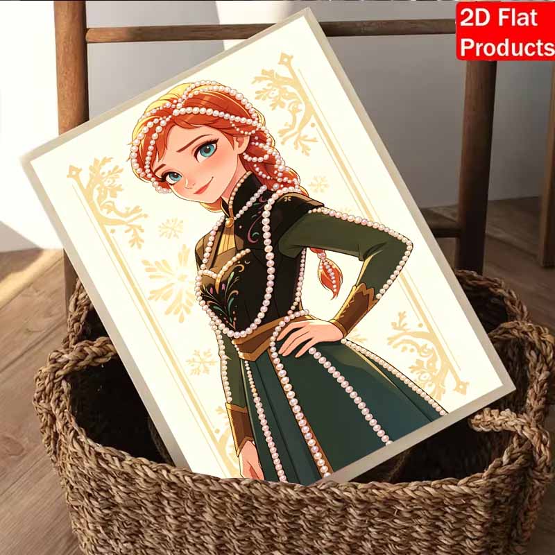 Disney Жемчужная живопись Холодное сердце 2 Анна Ручная работа DIY Жемчужные драгоценные камни Картины Поделки Специальная форма Домашняя настенная декорация