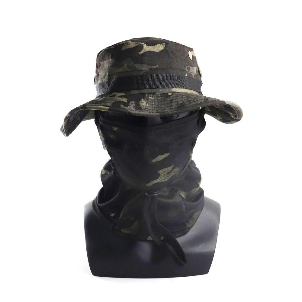 Sunscreen Balaclava Boonie Hat Wide Brim Sun Hat Durable Fishing Cap Full Face Mask Set Climbing
