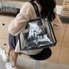 Transparent Jelly Bag Women's Large Capacity 2025 New Summer Personalized Shoulder Bag Texture Child and Mother Commuter Tote Bag