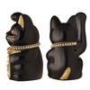Lucky Cat Jewelry Cat Right Paw Raised Ceramic Lucky Cat Maneki Neko Auspicious Feng Shui Ornament (M-SIZE Black) / _ (jw_M Black)