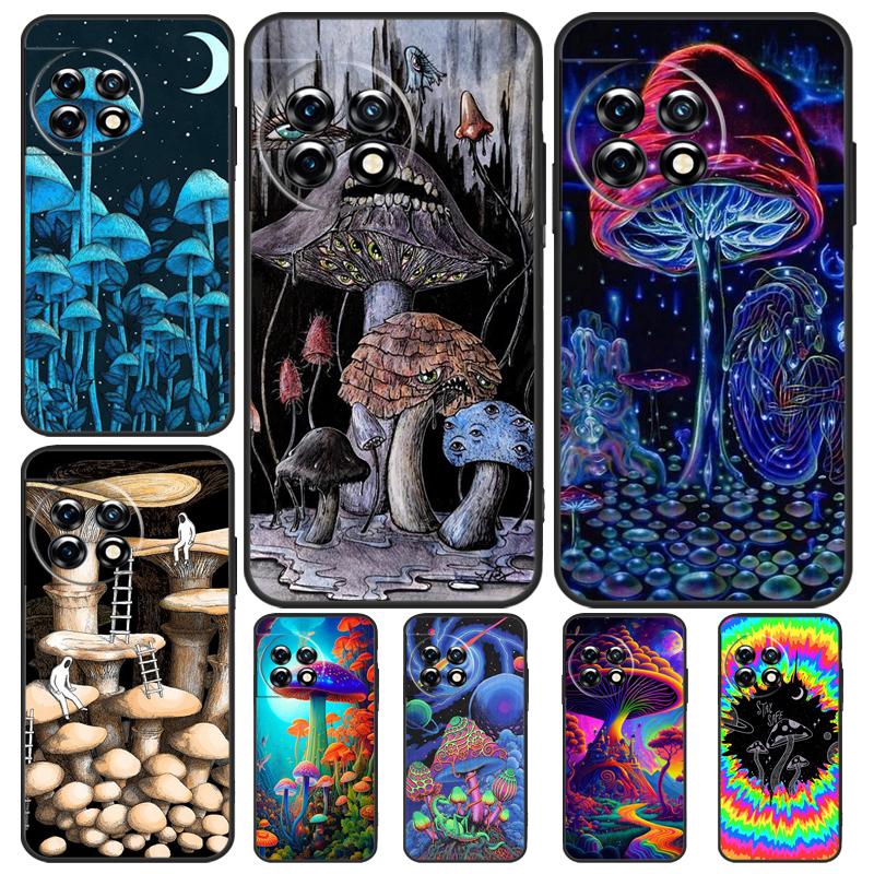 Weird Trippy Mushroom Case For OnePlus 11 8 9 10 Pro 8T 9RT 10R 10T OnePlus Nord 3 CE 2 Lite 2T N10 N20 N30 Cover