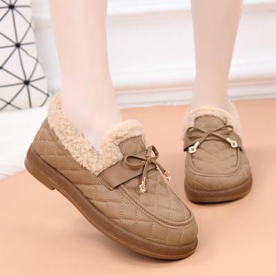 Модные зимние женские новые водонепроницаемые кожаные повседневные плюшевые утепленные теплые короткие ботинки для мам, удобные и морозостойкие ботинки для бабушек